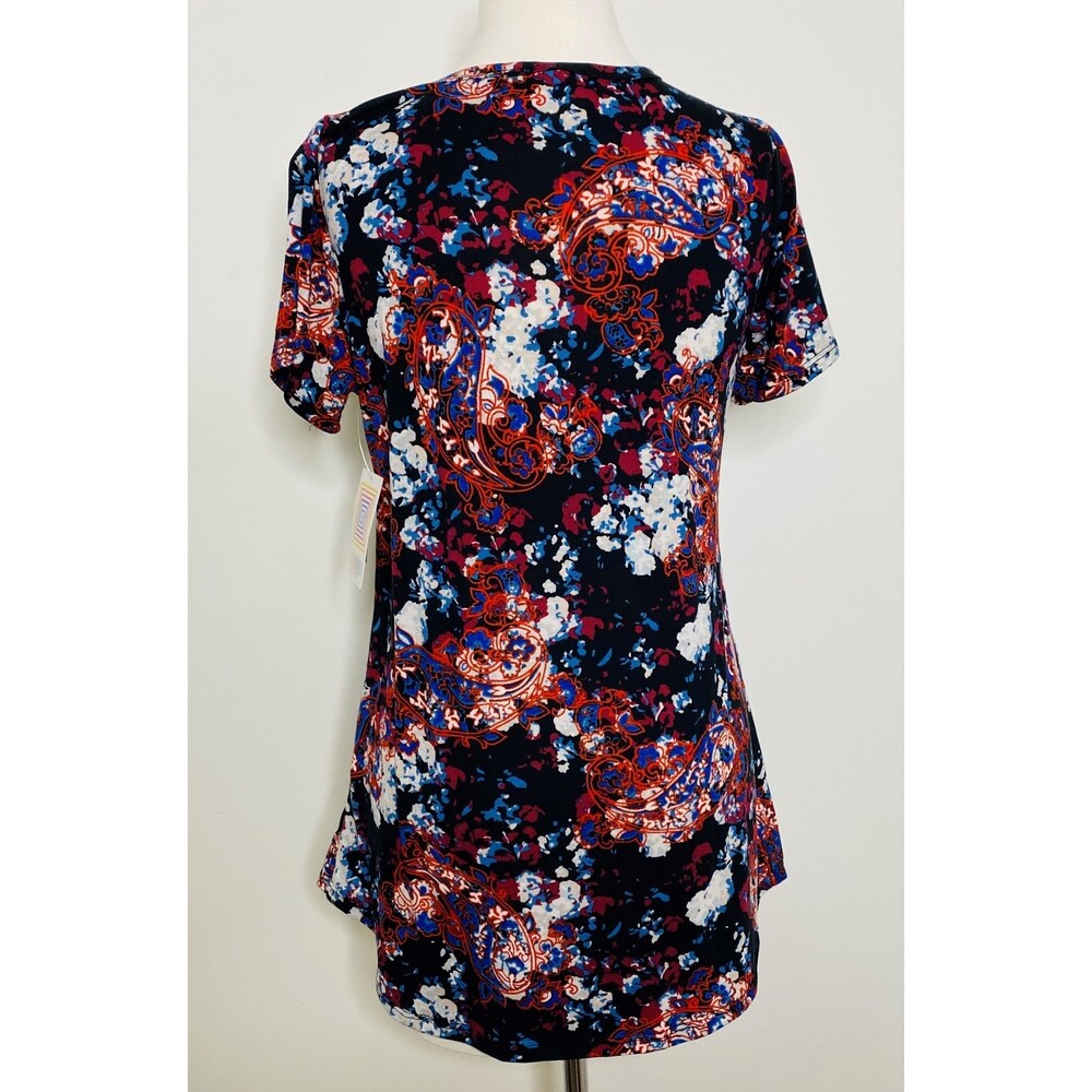 NWT LuLaRoe Classic T Paesly Short Sleeve Multicolor Soft T Shirt Sz S - Picture 2 of 7
